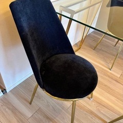 【美品】Francfrancフェリシテ チェア ダイニングチェア　ネイビー　2脚の画像