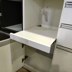 【ジャングル和泉大型良品館】システムキッチンボード　　松田家具　Nクラッチレンジ　食器棚　ラック　収納　ホワイト【R505】の画像