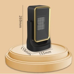 超コンパクトで速暖、省エネのセラミックファンヒーター。小型で省エネ、大風量、静音運転、45°上下調整、過熱保護、転倒安全装置、スリムデザインを特徴としています。の画像