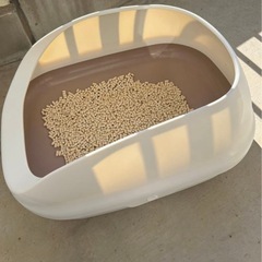 猫　トイレ　砂付きの画像