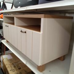 ★リユースのサカイつくば店★TK7777  TV台 アイボリー H47×D39×W101 クリーニング済みの画像