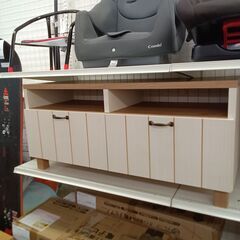 ★リユースのサカイつくば店★TK7777  TV台 アイボリー H47×D39×W101 クリーニング済みの画像