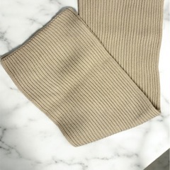 ANGIE リブニットマフラー ベージュ 手編み風 ニットマフラーの画像