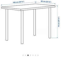 イケア  テーブル　リンモン　オディリスの画像