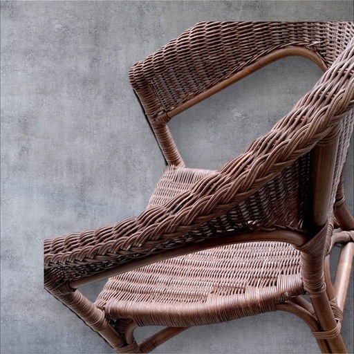 良品 NITORI ニトリ ラタンチェア アームチェア ホワイト 籐 廃盤品 ニトリ ラタンチェア ホワイト