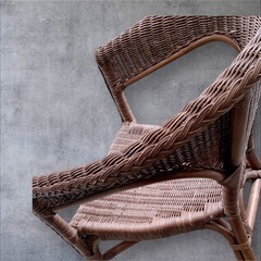 ニトリ NITORI 籐 ラタンチェア アームチェア 籐家具の画像