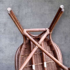 ニトリ NITORI 籐 ラタンチェア アームチェア 籐家具の画像