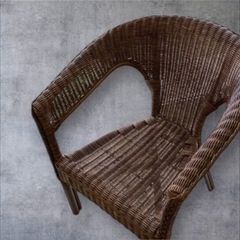 ニトリ NITORI 籐 ラタンチェア アームチェア 籐家具の画像