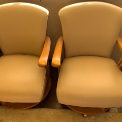 キャスター付き ダイニングチェア　4点セット の画像