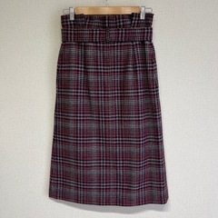 Mila Owen チェック柄タイトスカートの画像