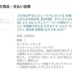 サンデシカ　抱き枕  授乳クッションの画像