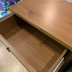 木製4段収納チェスト キャビネット 在庫１ ※台車無料貸し出しあり！の画像