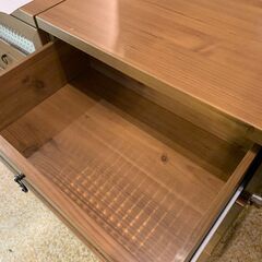 木製4段収納チェスト キャビネット 在庫2 ※台車無料貸し出しあり！の画像