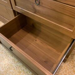 木製4段収納チェスト キャビネット 在庫2 ※台車無料貸し出しあり！の画像