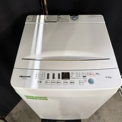 F14 ハイセンス 4.5kg全自動
洗濯機 ホワイト HW-E4503 2019年製【美品】 の画像