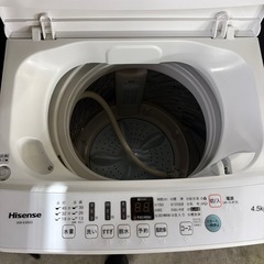 F14 ハイセンス 4.5kg全自動
洗濯機 ホワイト HW-E4503 2019年製【美品】 の画像