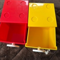 Curious George 収納ボックス 赤 黄 セット　おさるのジョージの画像