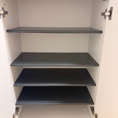 シューズボックス 木目ホワイトの画像