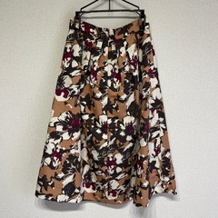 Mystrada フラワープリント フレアスカート 36の画像