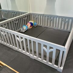 ベビーサークル ロック付き ※マット無しの画像