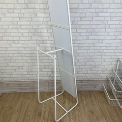 ホワイト 家具セット / IKEA 姿見 収納  / 衣装ケース4個 の画像