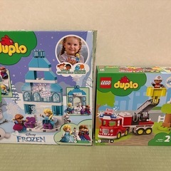 レゴブロック　デュプロ　消防車とアナと雪の女王・アンパンマンの画像