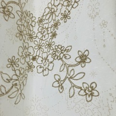 2重　刺繍カーテン　ホワイト　白　100×180 2枚　の画像