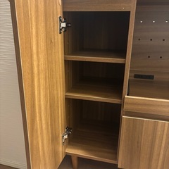 【美品】収納家具 レンジ台 カップボード 食器棚　キッチンボードの画像