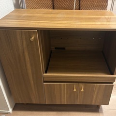 【美品】収納家具 レンジ台 カップボード 食器棚　キッチンボードの画像