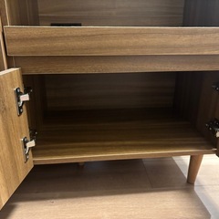 【美品】収納家具 レンジ台 カップボード 食器棚　キッチンボードの画像