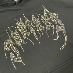 【新品 レア品 / JANPARI】ラインスト－ン ロゴパ－カ－ 裏起毛 3XLの画像