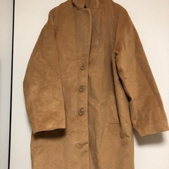 レディース　　キャメル　ロングコート　Lの画像