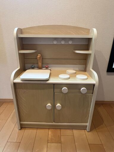 【中古】オーダー品 おままごとキッチン 組立品 アイランド おままごとキッチン poet(ポエト) 2色対応の通販