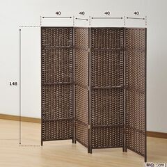山善 パーテーション(4連)高さ148cm  2個セットの画像