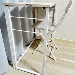 【12/20.21取引可】ニトリ　NITORI 折りたたみデスク Nポルダ 折り畳みチェア ナチュラル の画像