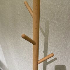山善 YAMAZEN 木製ポールハンガーの画像
