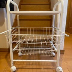 【美品】キッチンワゴン　ほぼ使っていないのでキレイですの画像