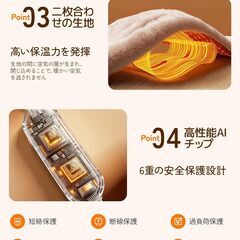 電気毛布 掛け 敷き兼用 130×190cm 大判 ラビットファー調 高密度 ふわふわ 丸洗い可 速暖 電気かけしき毛布 6段階タイマー 8段階温度調整 自動電源オフ 電気もうふ 2枚合 過熱保護 肩掛け 膝掛け 防寒対策 ふわとろブランケットの画像