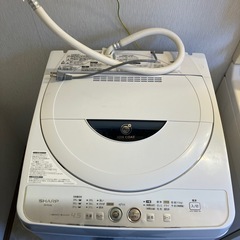 シャープ4.5kg洗濯機　2013年
　の画像