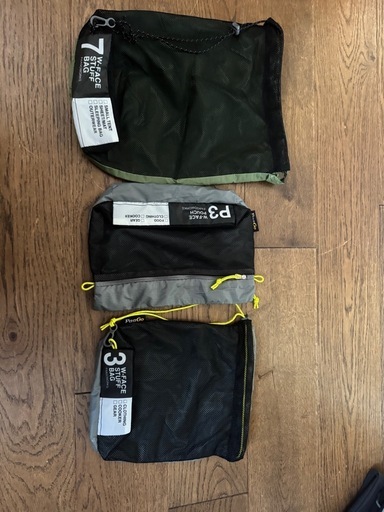 PAAGOWORKS　パーゴワークス　スタッフサック　３点セット　W-FACE　ダブルフェイススタッフサック　ポーチ　７L　３L
