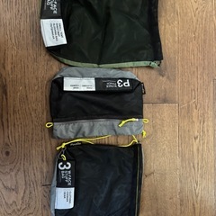 PAAGOWORKS　パーゴワークス　スタッフサック　３点セット　W-FACE　ダブルフェイススタッフサック　ポーチ　７L　３Lの画像