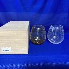 花蕾　貫入　透明.アンバー　セット　桐箱入の画像