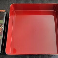 花柄の扇子の重箱 ３段 お重の画像