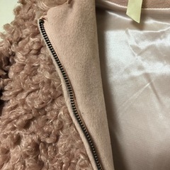 くすみピンク　アウター　ループふわふわの画像