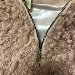 くすみピンク　アウター　ループふわふわの画像