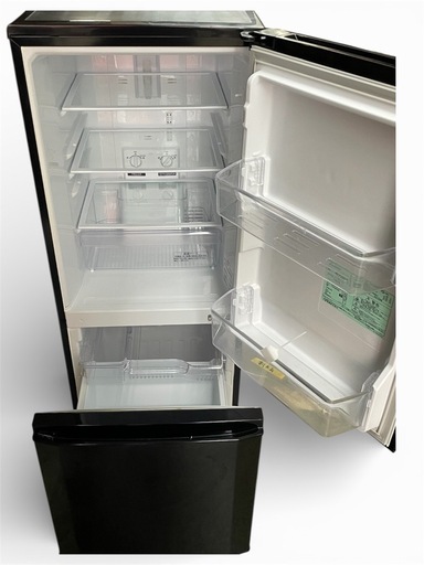 配達可【三菱】冷蔵庫146L☆2019年製 ※ドアポケット下段に割れあり