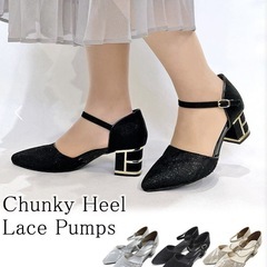 パーティー🎉レースパンプスの画像