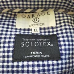 GARAGE SOLOTEX ネイビー×ホワイト シャツの画像