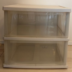 【無料】2段キャビネット　収納ケースの画像