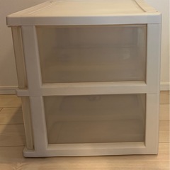 【無料】2段キャビネット　収納ケースの画像